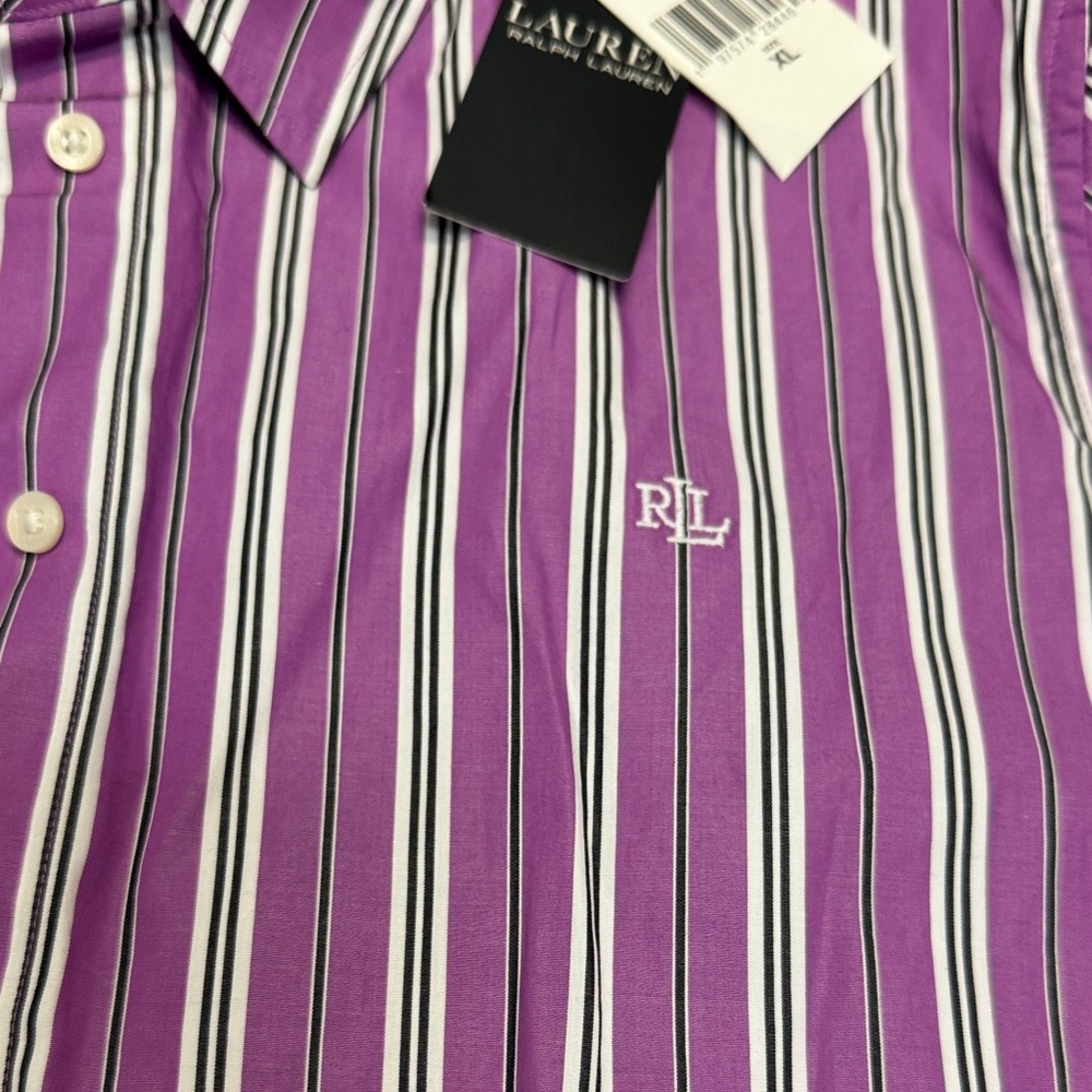 NEW Lauren Ralph Lauren Vibrant Striped Shirt - Picture 6 of 16